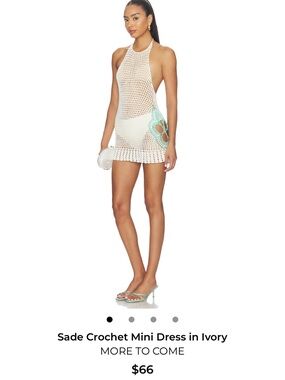More to Come Sade Crochet mini dress ivory